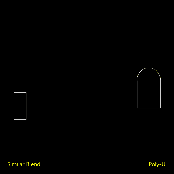 Similar shape gradient preview