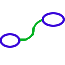 Spline connection horizontally icon