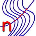 Single curve intersection icon