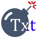 Burst text into curves icon