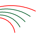 Curves blend gradient icon
