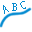 Curve text icon